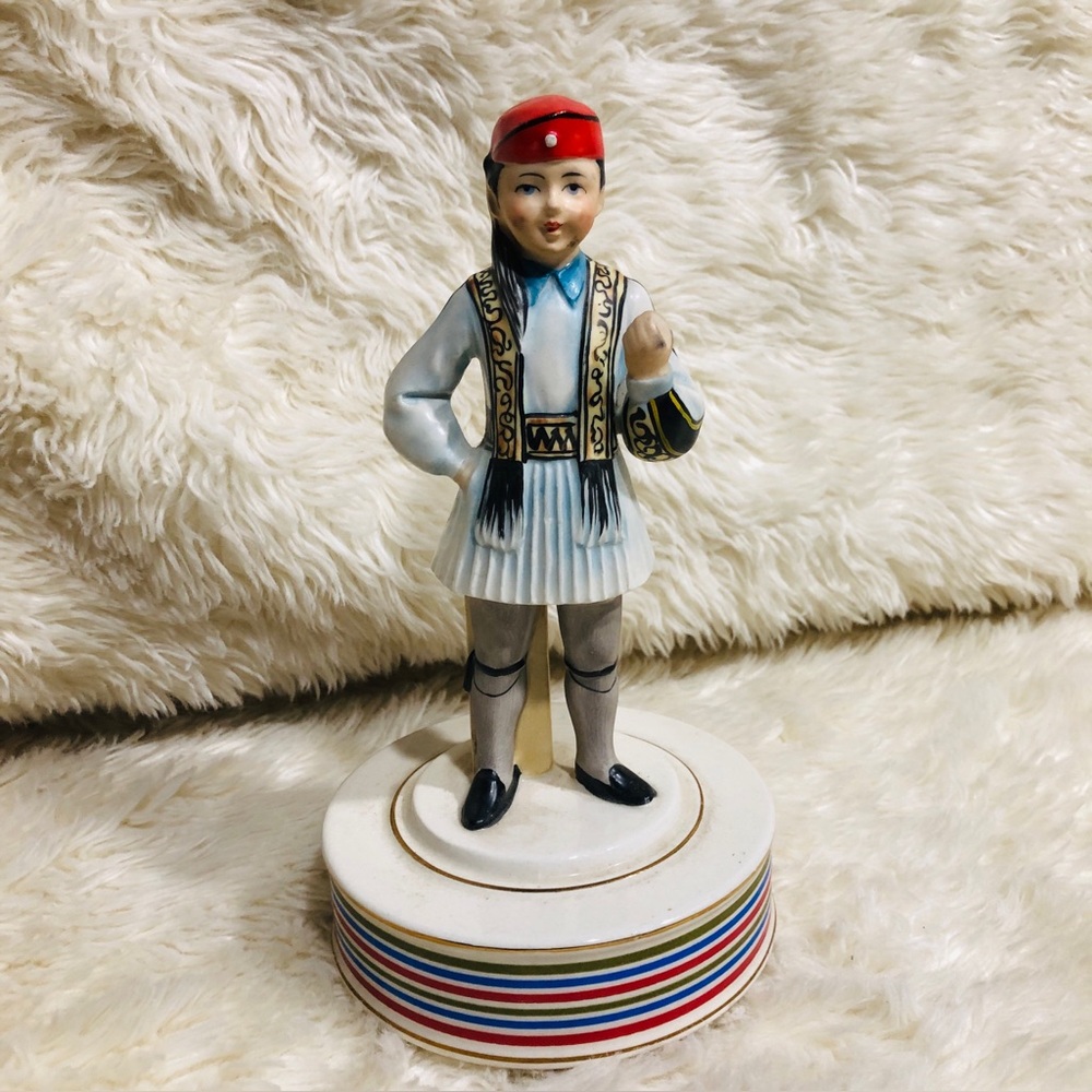 1960s Greek Soldier Music Box by Schmid Bros.